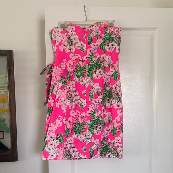 Lilly Pulitzer Pink and Green Strapless Dress - Picture 3 of 4